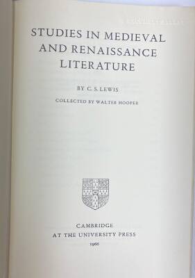 Studies in Medieval and Renaissance Literature- Clive Staples Lewis - 2